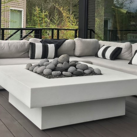 Outdoor Furniture With Fire Pit Table - 야외 소파 세트 화덕 테이블 맞춤형