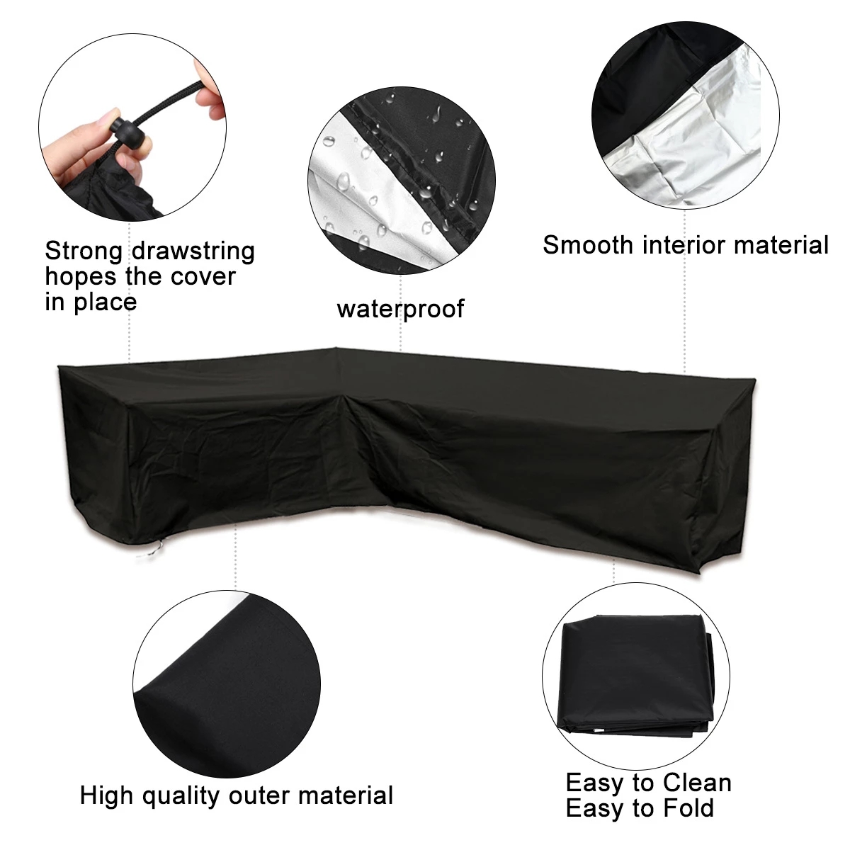 헤비듀티 L자형 야외 소파 커버, 정원 가구에 적합 – - Outdoor Furniture Cover Xl 리뷰 및 가격