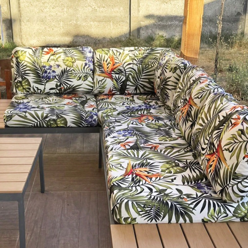 야외 쿠션 커버 파티오 스트레치 소파 쿠션 커버 열대  - Outdoor Furniture No Cushions 리뷰 및 가격