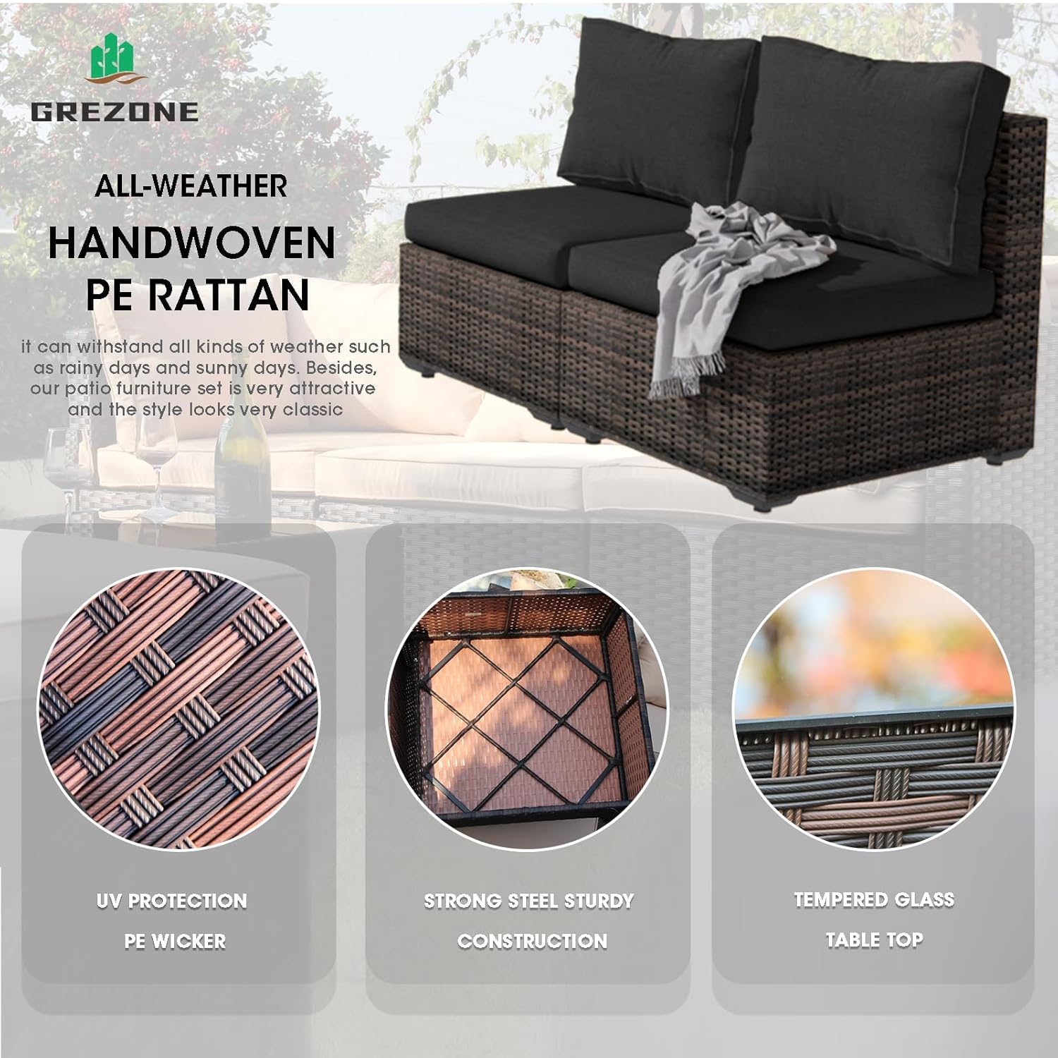 야외용 섹셔널 가구, 5피스 파티오 가구 세트(42인치 - Outdoor Furniture With Fire Pit Table 리뷰 및 가격