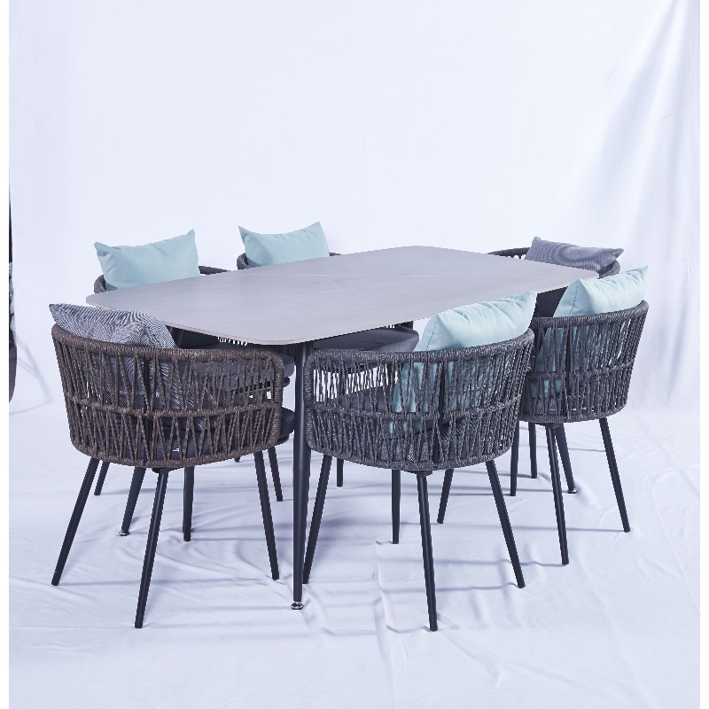 2023 디자인 직조 로프 야외 가구 도매 철제 프레임 - Outdoor Furniture For Cafe 리뷰 및 가격