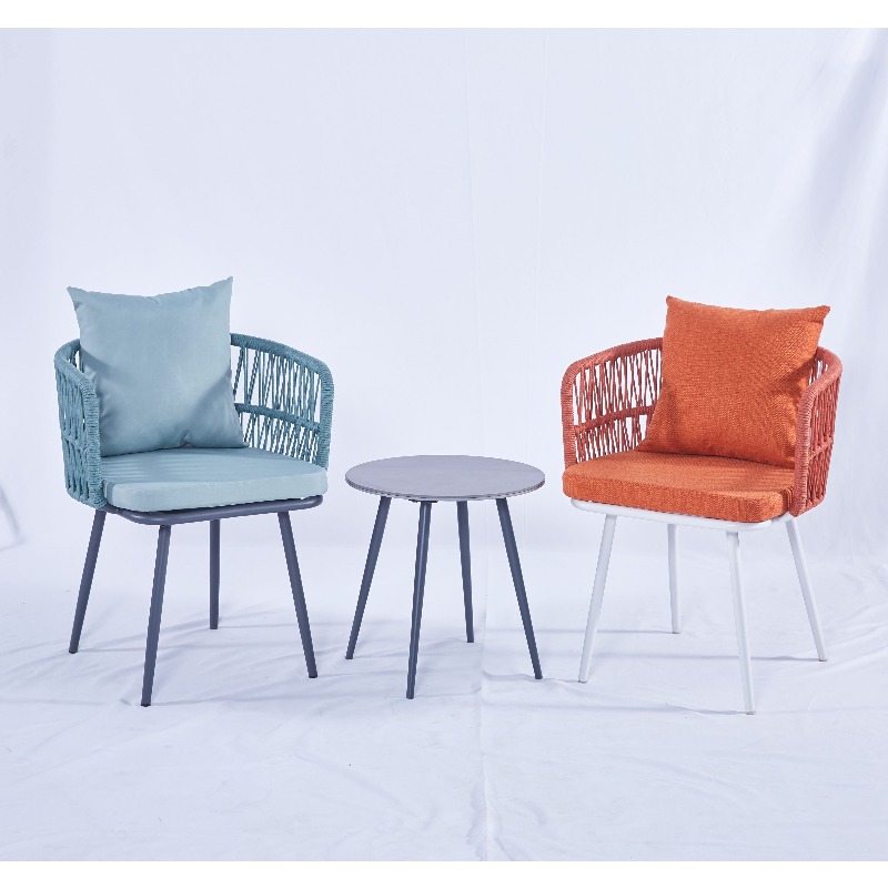 2023 디자인 직조 로프 야외 가구 도매 철제 프레임 - Outdoor Furniture For Cafe 리뷰 및 가격