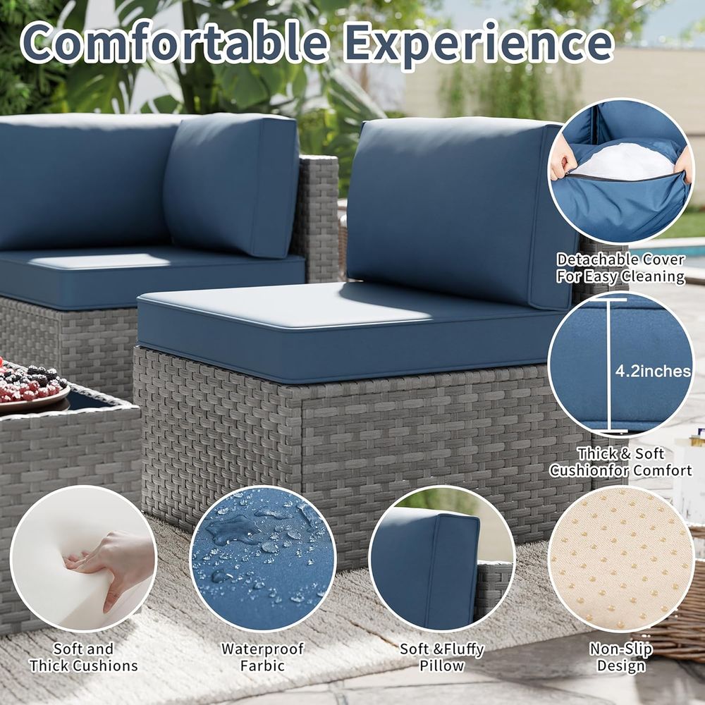 화덕 테이블이 포함된 5피스 야외 파티오 가구 세트,  - Outdoor Furniture With Fire Pit Table 리뷰 및 가격