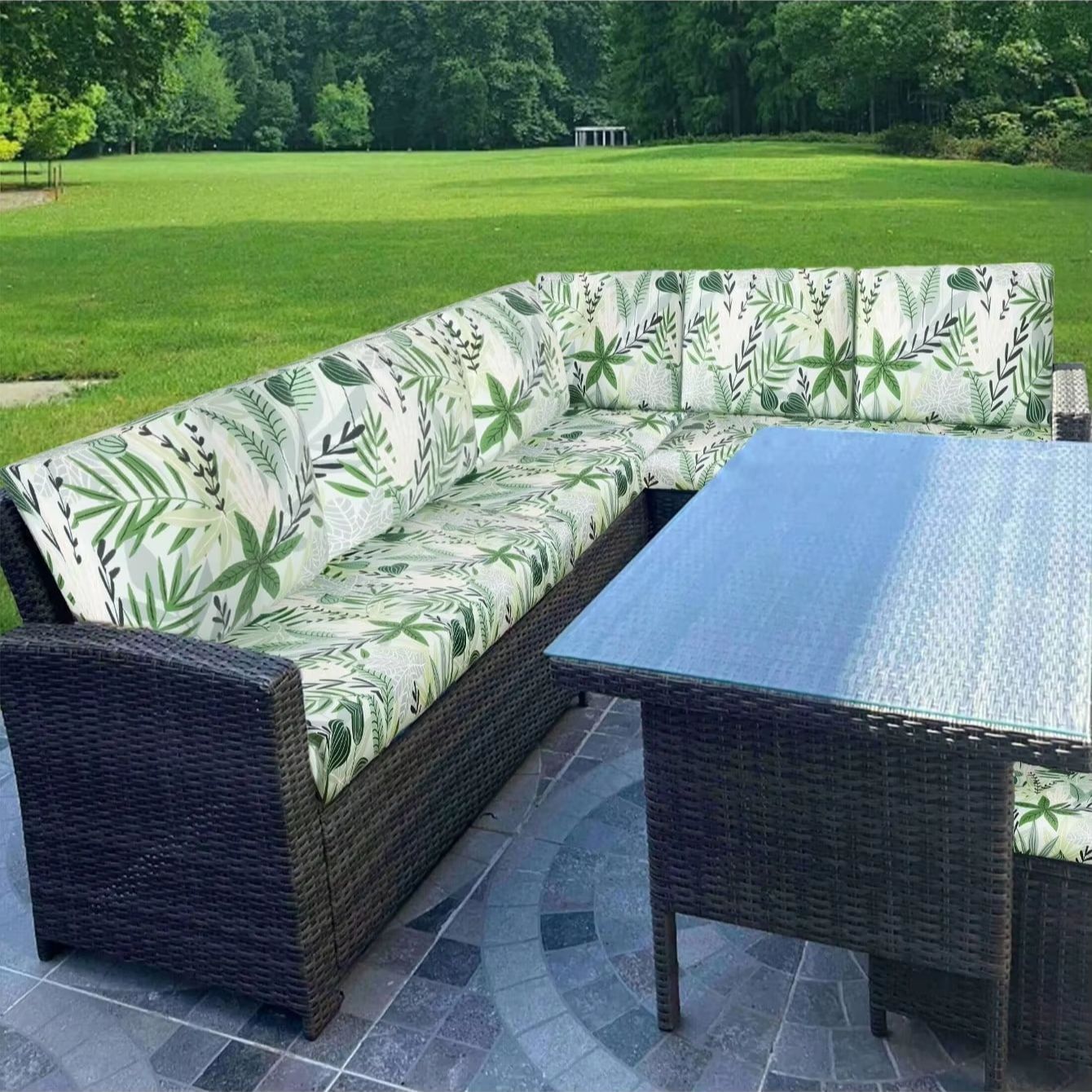 야외용 열대 프린트 소파 쿠션 커버 - 미끄럼 방지 가 - Outdoor Furniture No Cushions 리뷰 및 가격