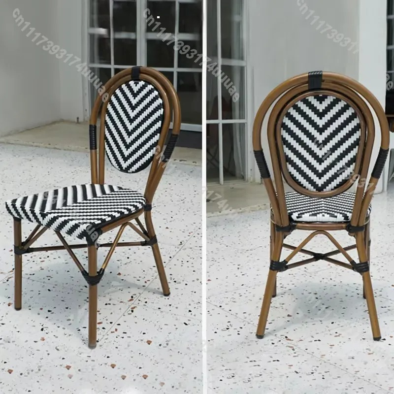 쌓을 수 있는 라탄 의자 프랑스 비스트로 스타일 야외  - Outdoor Furniture For Cafe 리뷰 및 가격