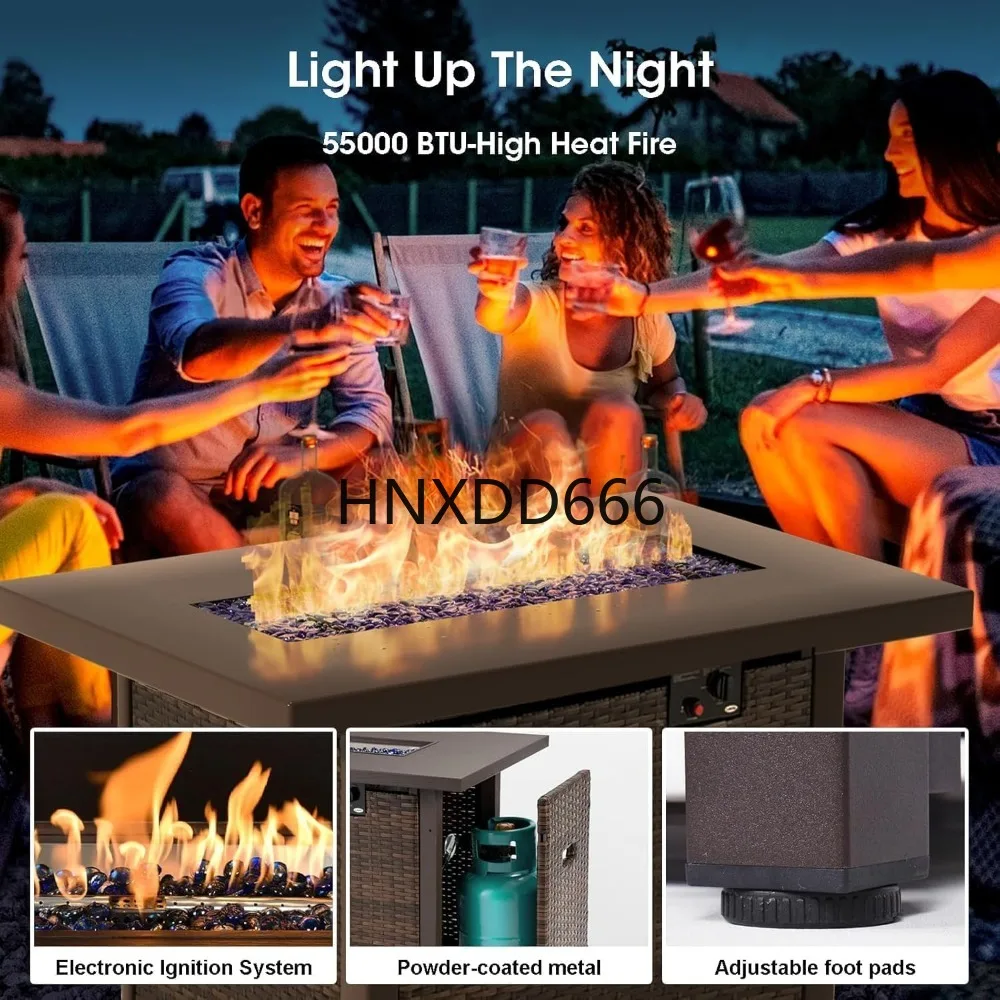 7피스 파티오 가구 세트 (화덕 테이블 포함) 야외 섹 - Outdoor Furniture With Fire Pit Table 리뷰 및 가격