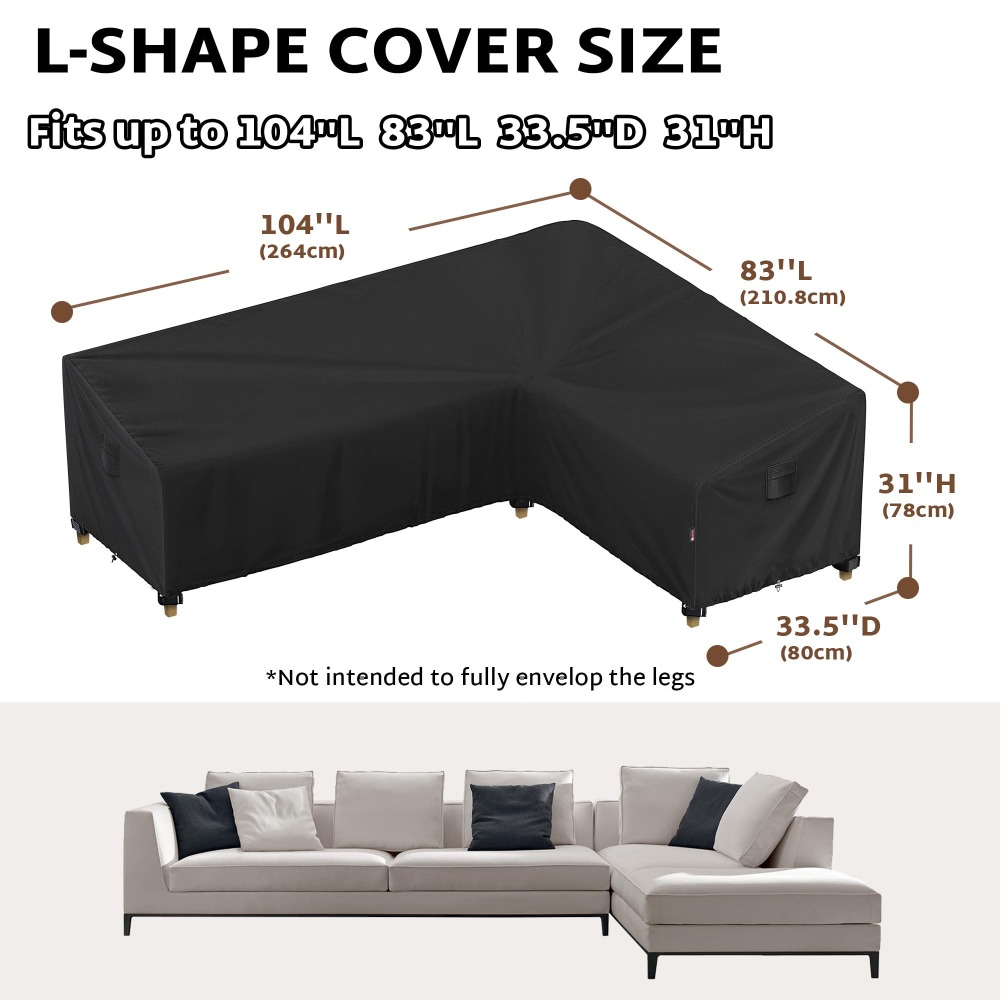 600D 고강도 야외용 L자형 소파 커버 방수 기능,  - Outdoor Furniture Cover Xl 리뷰 및 가격