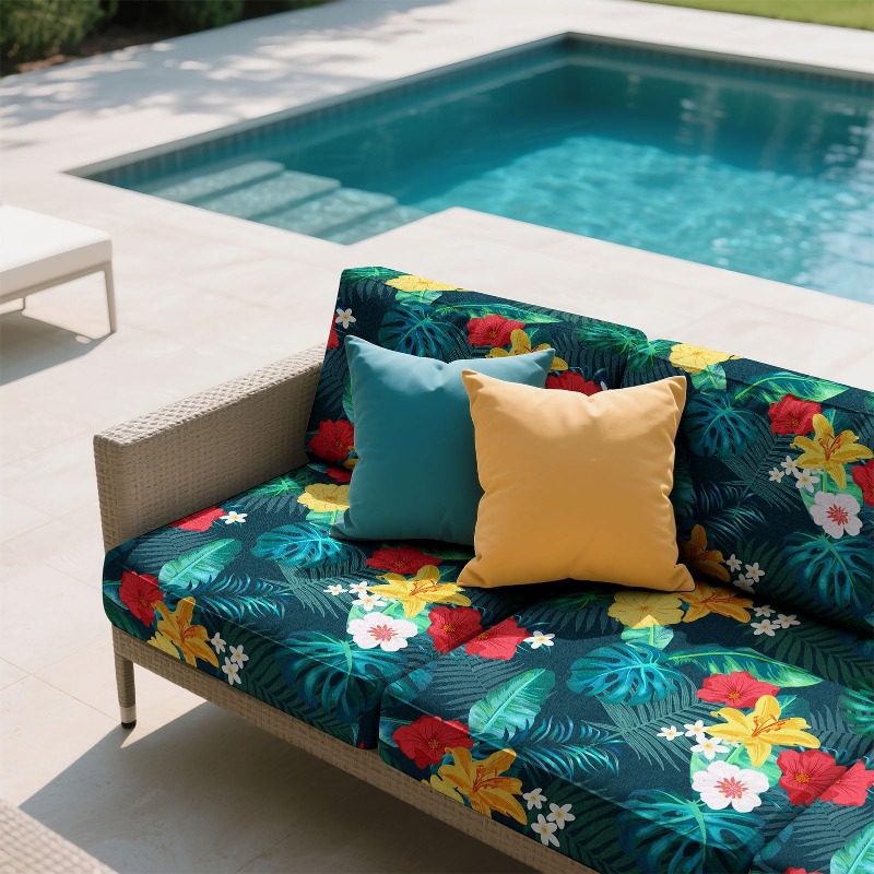 8개 탄성 트로피컬 프린트 야외 소파 쿠션 커버 미끄럼 - Outdoor Furniture No Cushions 리뷰 및 가격