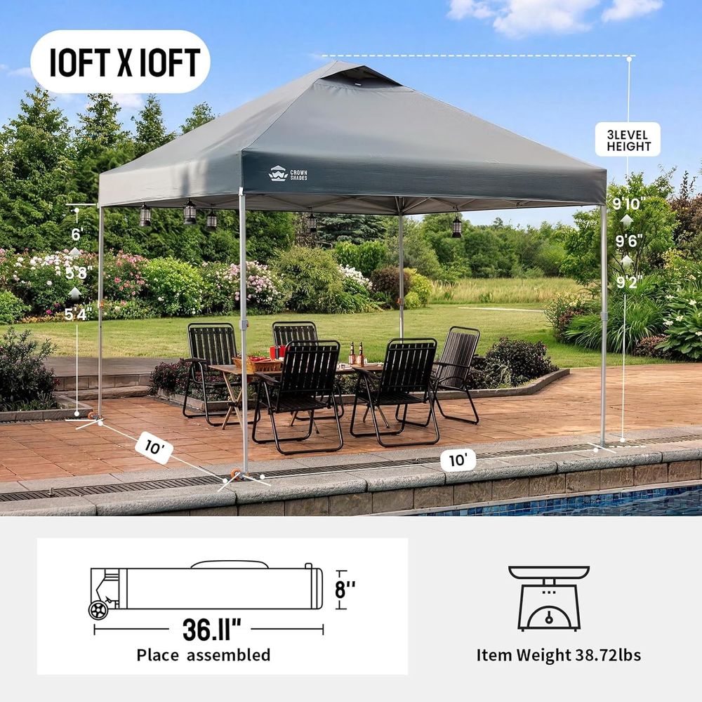 10x10 업 텐트, 원터치 설치 해변 텐트 - 야외용 - Outdoor Furniture Rooms To Go 리뷰 및 가격