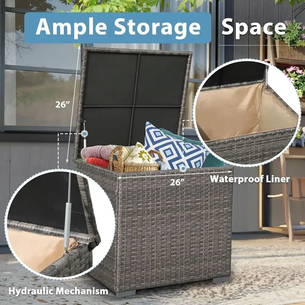 8피스 파티오 가구 세트(45인용 화덕 테이블 포함), - Outdoor Furniture With Fire Pit Table 리뷰 및 가격