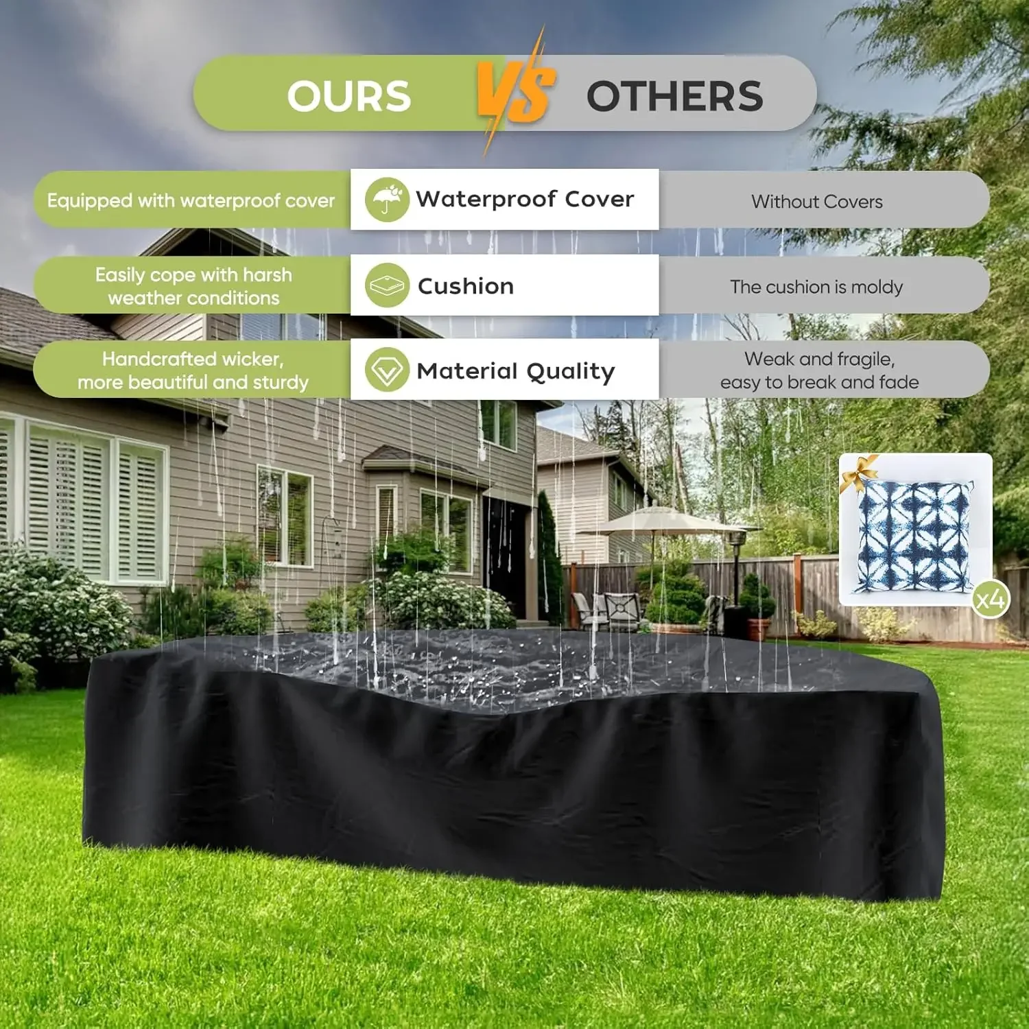 32인치 화덕 테이블, 11피스 반달형 곡선 야외 섹셔 - Outdoor Furniture With Fire Pit Table 리뷰 및 가격