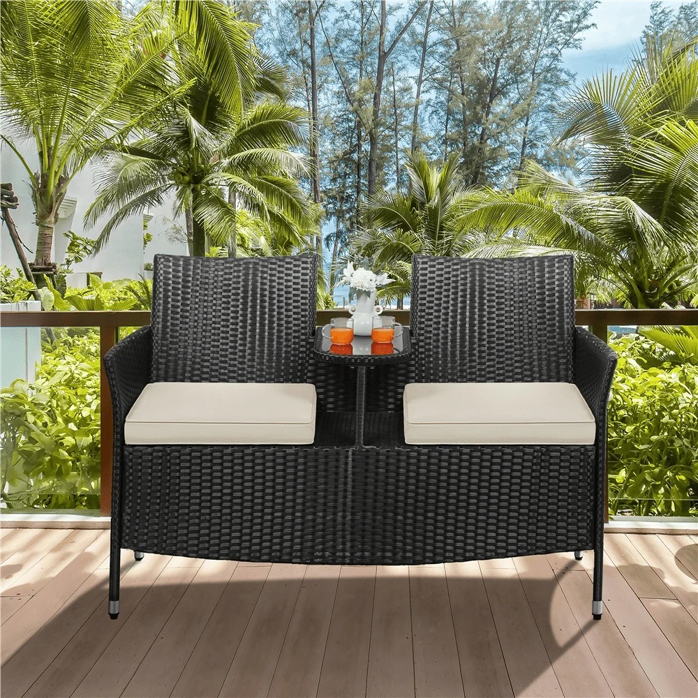 프리미엄 야외용 2인용 의자 세트, PE 라탄 파티오  - Outdoor Furniture Table And Chairs 리뷰 및 가격