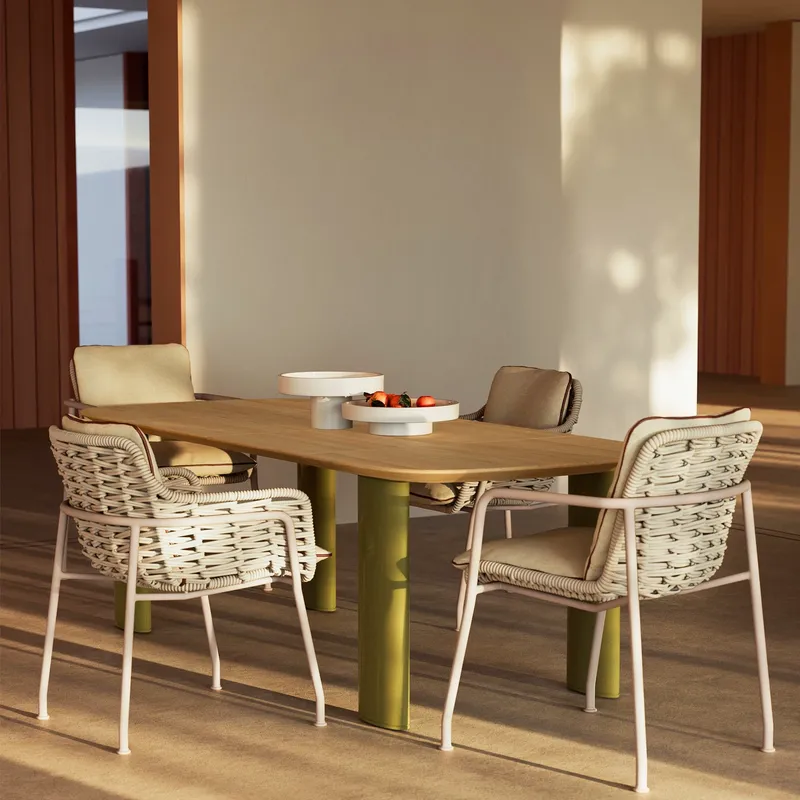 북유럽 라탄 야외 식탁 의자 세트 홈스테이 빌라 호텔  - Outdoor Furniture For Cafe 리뷰 및 가격