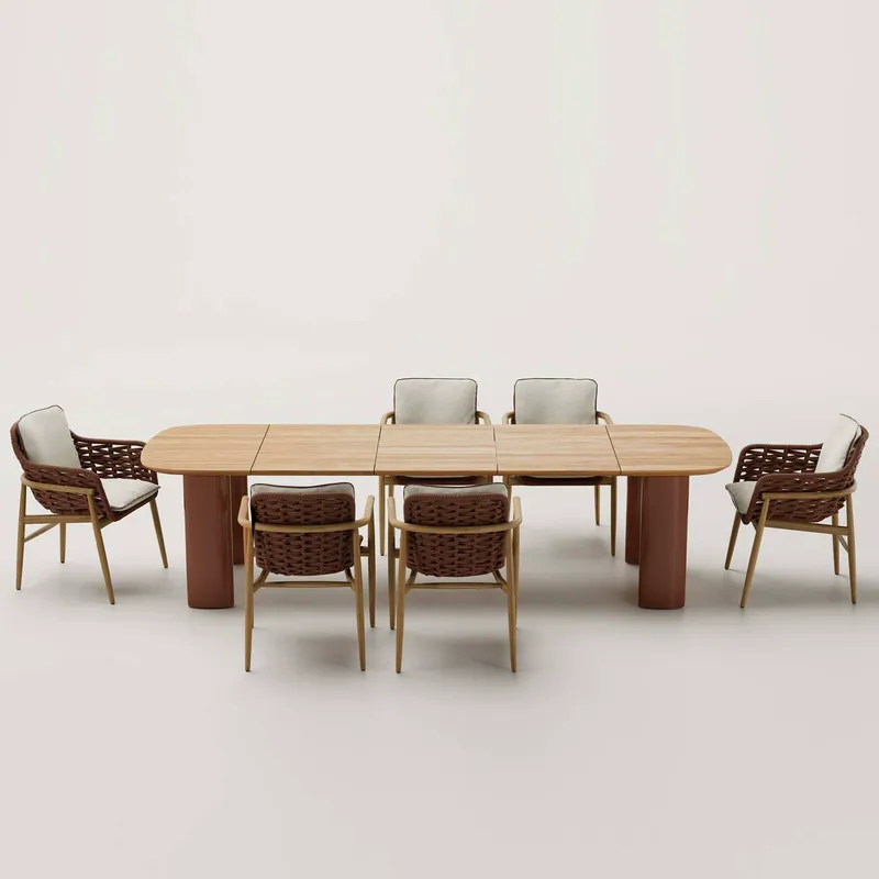 북유럽 라탄 야외 식탁 의자 세트 홈스테이 빌라 호텔  - Outdoor Furniture For Cafe 리뷰 및 가격