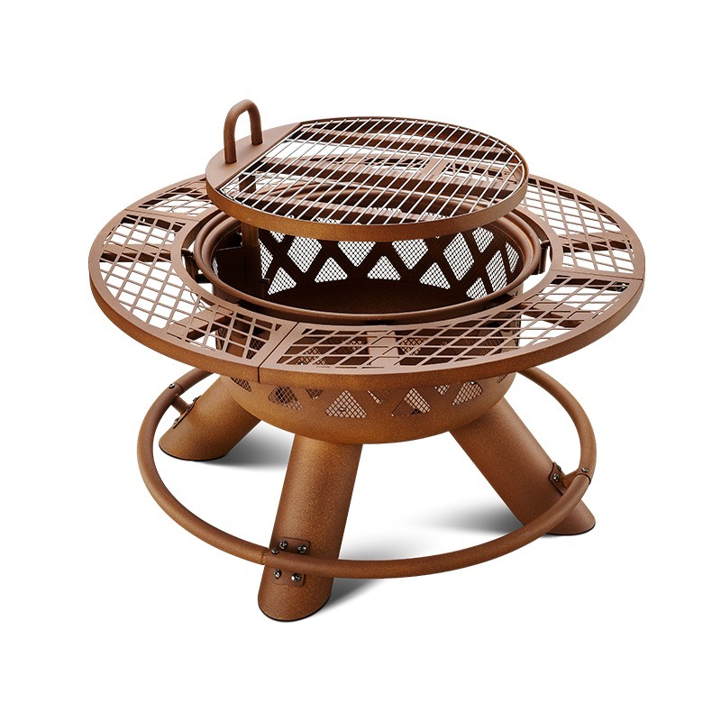 2026년형 모던 야외용 스틸 숯불 겸용 화로 & 난방 - Outdoor Furniture With Fire Pit Table 리뷰 및 가격