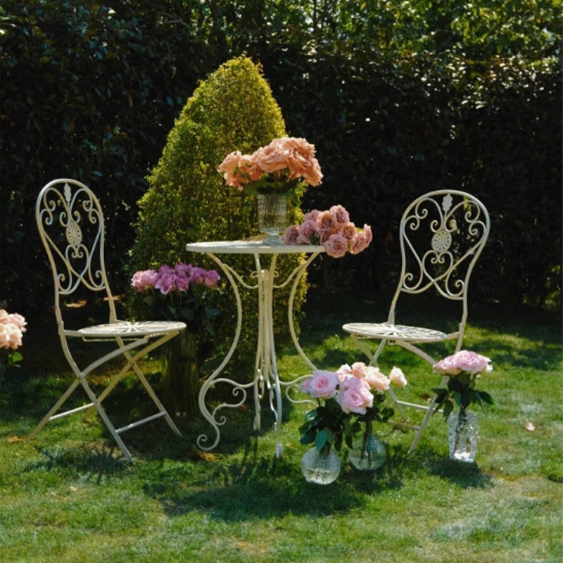 프랑스 빈티지 철제 테이블 및 의자, 속이 빈 카페 정 - Outdoor Furniture For Cafe 리뷰 및 가격