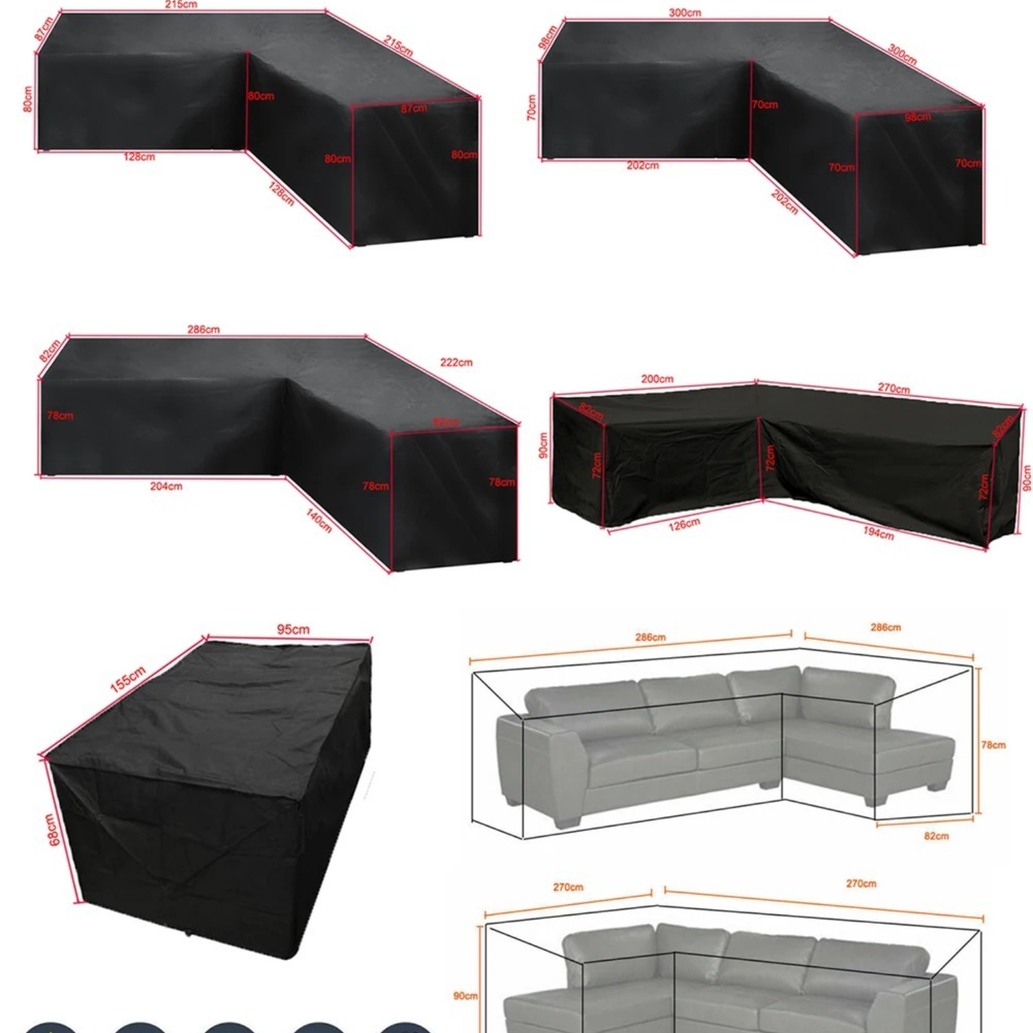 야외용 L자형 소파 커버/가구 커버, 방수, 방진 및  - Outdoor Furniture Cover Xl 리뷰 및 가격