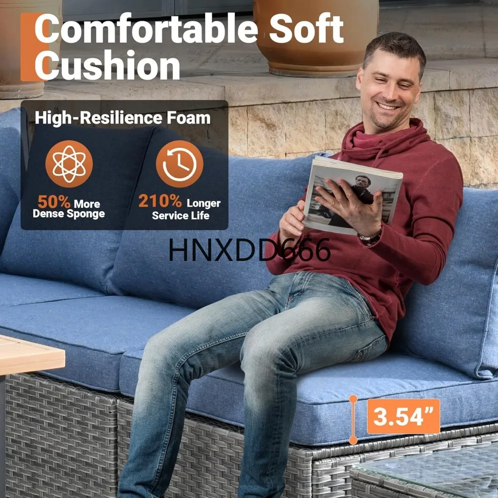 야외용 8피스 파티오 가구 세트 (화덕 테이블 포함), - Outdoor Furniture With Fire Pit Table 리뷰 및 가격