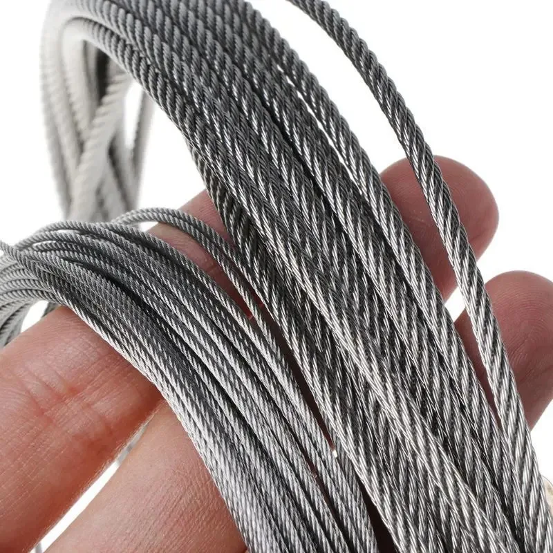 1롤 5/10M 스테인레스 스틸 와이어 로프 소프트 낚 - Outdoor Furniture Rope 리뷰 및 가격