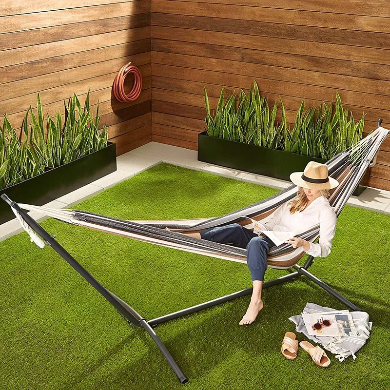 새로운 1PC 야외 이동식 캔버스 해먹 어셈블리 두꺼운 - Outdoor Furniture Brand 리뷰 및 가격